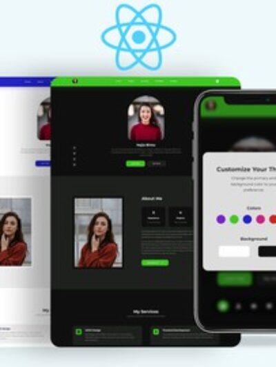 React JS Portfolio Website with Theme Customization
